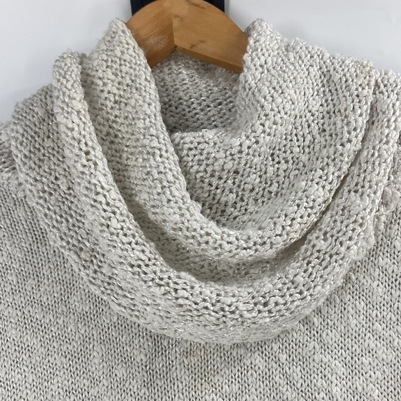 Fia Italia Handloomed cream boho oversized relax fit turtleneck tunic sweater - Picture 3 of 12